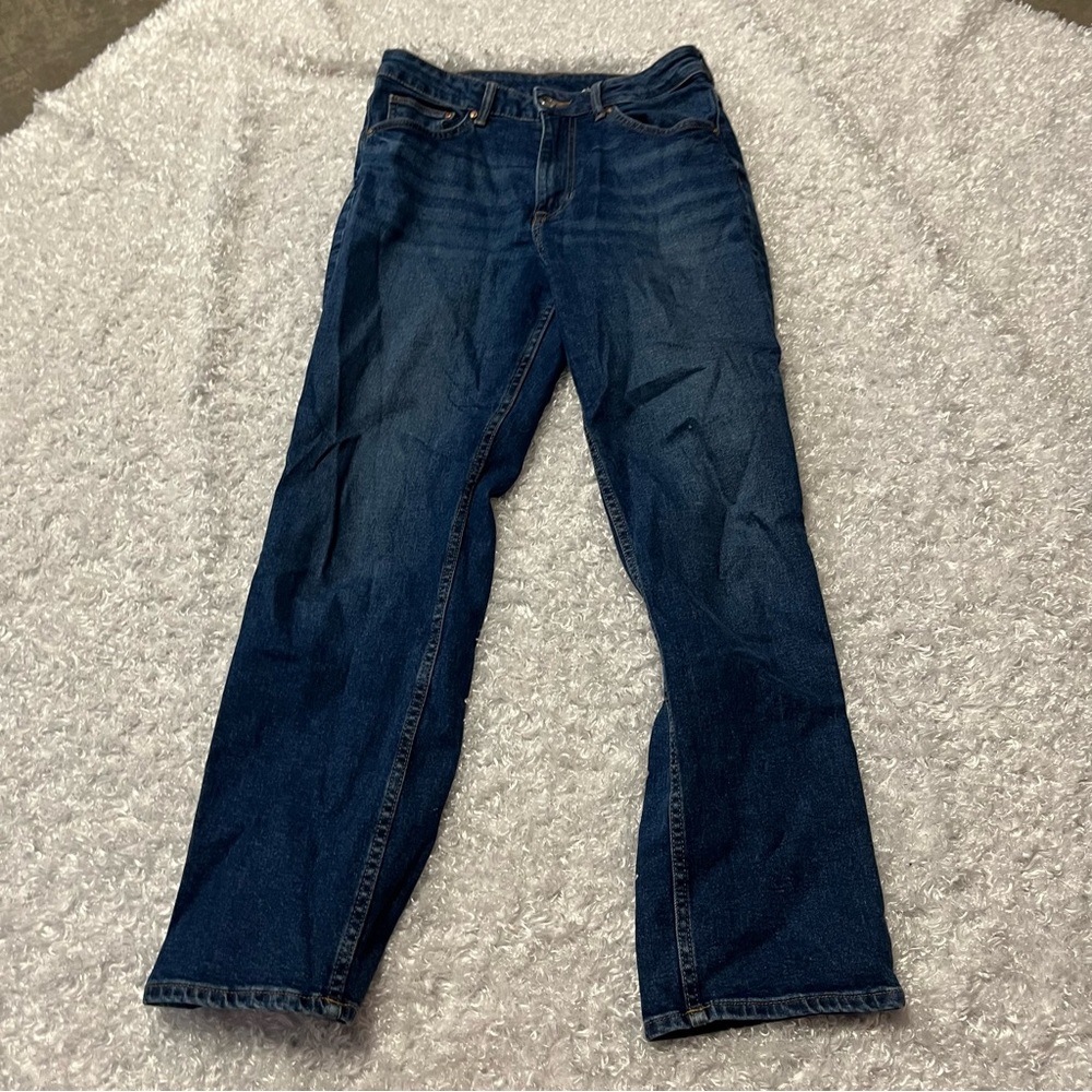 h&m straight high waist jeans